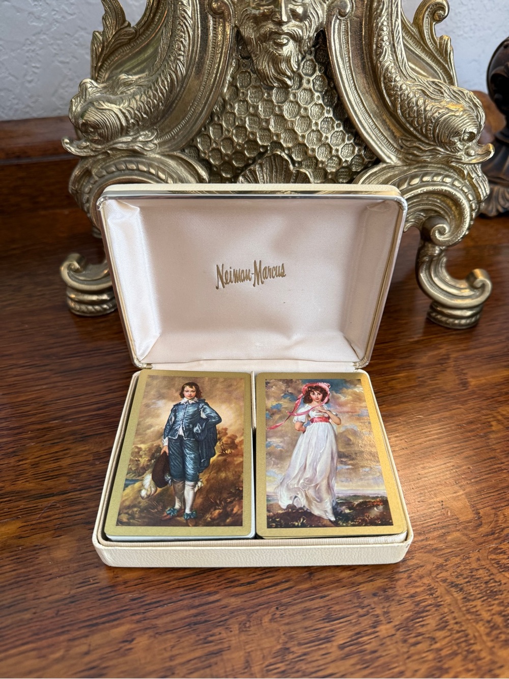 Neiman Marcus Vintage Double Decorative Playing Cards with Pinkie & Blue Boy - Picture 3 of 16